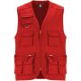 Venera 200 g/m2 werkvest met V-hals en meerdere zakken - Rood - S