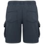 Duurzame verwassen herencargoshort van French Terry washed navy blue XXL
