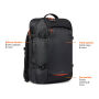 Nordic Drift RCS Traveling backpack 25L, zwart, oranje