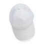Impact AWARE™ 5 panel recycled katoenen truckercap, wit