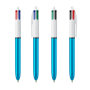BIC® 4 Colours Shine balpen 4 Col Shine BP LP metallic blue_UP_white_RI black BIC® 4 Colours Shine balpen 4 Col Shine BP LP metallic blue_UP_white_RI black