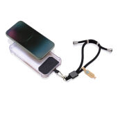 CarryLoop RCS rPET verstelbare telefoonhouder met polsband, zwart