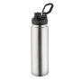Metmaxx® "GenerationRefillTheOneDeLuxe" thermosfles zilver/zwarte bovenring