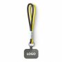 Sleutelhanger & telefoonhouder met koord met leren uiteinde.