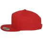 5-PANEL COTTON SNAPBACK CAP, RED, One size, FLEXFIT