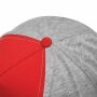 5-panel baseballcap UP TO DATE grijs, rood