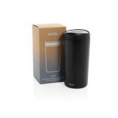 Avira Alix RCS recycled staal klik beker 400ML, zwart