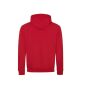 VARSITY HOODIE, FIRE RED/JET BLACK, M, JUST HOODS