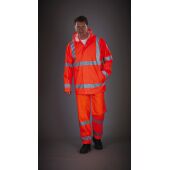 Ademende regenjasj Hi-Vis Soft Flex Hi Vis Orange S