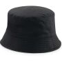 REVERSIBLE BUCKET HAT, BLACK/LIGHT GREY, S/M, BEECHFIELD