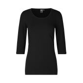Stretch T-shirt | ¾ sleeved | women - Black, S