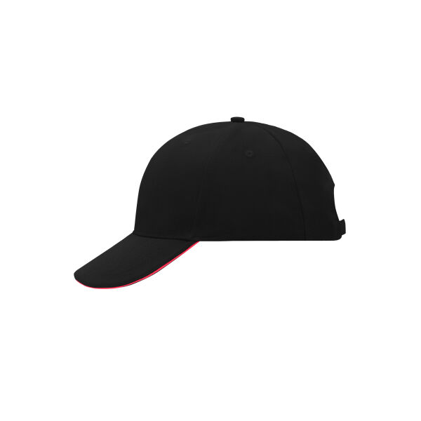 6 Panel Sandwich Cap black/red one size 6 Panel Sandwich Cap black/red one size