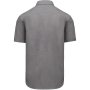 Overhemd in onderhoudsvriendelijk polykatoen-popeline korte mouwen heren Marl Storm Grey 6XL