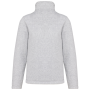Enzo - Fleece met ritskraag Ash Heather 3XL
