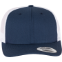 Tweekleurige Retro Truckerpet Navy / White One Size