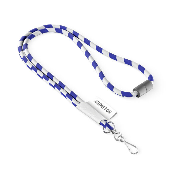 Polyester 2-kleurige koord-lanyard met full color label Polyester 2-kleurige koord-lanyard met full color label