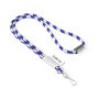 Polyester 2-kleurige koord-lanyard met full color label