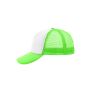 5 Panel Polyester Mesh Cap white/neon green one size