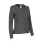 SEVEN SEAS The knit | o-neck | dames - Donkergrijs gemêleerd, 3XL