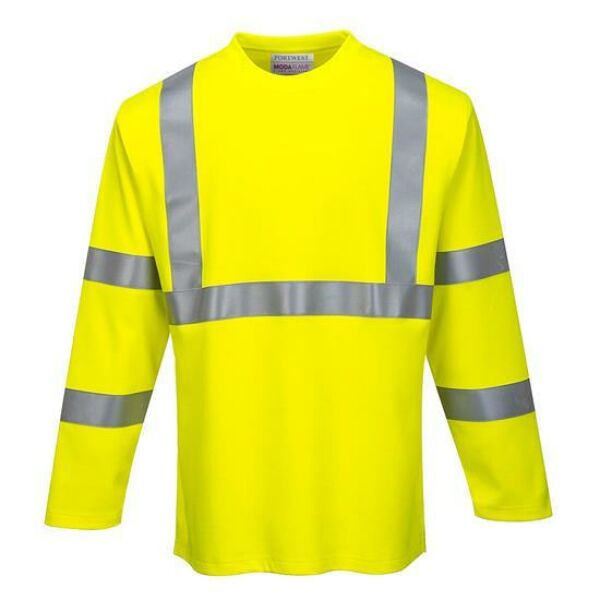 Vlamvertragende Modaflame HiVis T-Shirt met Lange Mouw