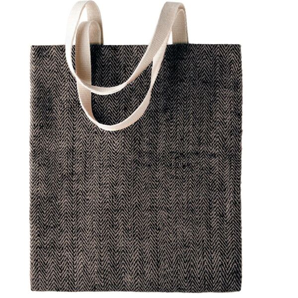100% Natuurlijke Jute Tas natural/black one size 100% Natuurlijke Jute Tas natural/black one size