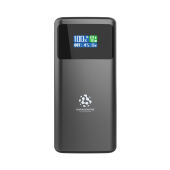 Quantum RCS ultra-fast PD45W 10.000mAh powerbank met scherm, grijs, zwart
