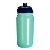 Groen transparante bidon, blauwe dop