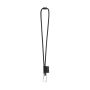 75091. SET Lanyard NAUTIC Long (Ø 7 mm) met 55 mm D-vormige karabijnhaak en Ø 7 mm veiligheidssluiting