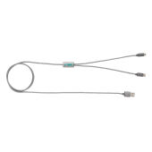 3-in-1 gevlochten nylon kabel, grijs