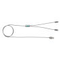 3-in-1 gevlochten nylon kabel, grijs