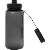 Ryder 900 ml RCS gecertificeerde RPET sportfles met multifunctioneel deksel - Zwart