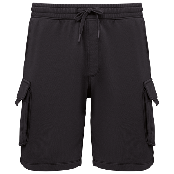 Duurzame verwassen herencargoshort van French Terry