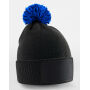 Kids Snowstar Patch Beanie - Black/Classic Red - 3-8 YRS