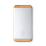 GULER Powerbank van gerecycled aluminium en bamboe, 5000mAh - zilver GULER Powerbank van gerecycled aluminium en bamboe, 5000mAh - zilver
