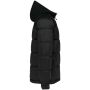 Uniseks tweekleurige gewatteerde donsjas met capuchon black XS