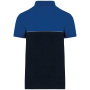 Ecologische uniseks polo met korte mouwen in twee kleuren Navy / Royal Blue XXL