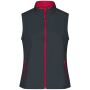 Ladies' Promo Softshell Vest iron grey/red S
