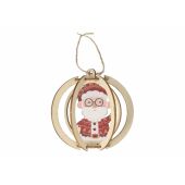InSideOut FSC Houten kerstornament set van 3