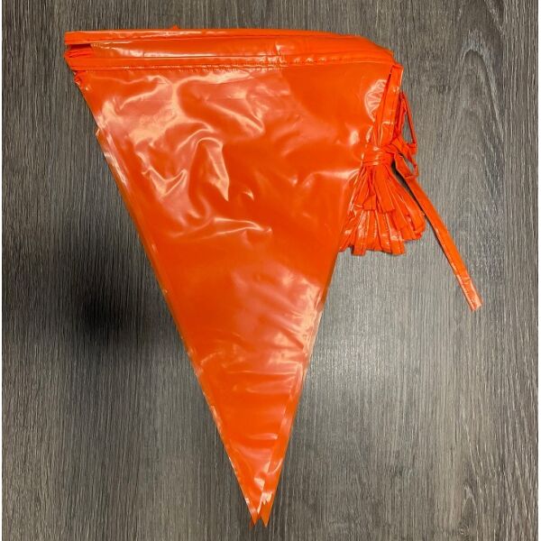 Oranje vlaggenlijn 10 meter met 15 puntvlaggen Oranje vlaggenlijn 10 meter met 15 puntvlaggen