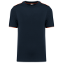 T-shirt Day To Day korte mouwen Navy / Fluorescent Orange S