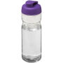 H2O Active® Base Tritan™ 650 ml sportfles met klapdeksel - Transparant helder/Paars
