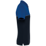 Ecologische uniseks polo met korte mouwen in twee kleuren Navy / Royal Blue XXL