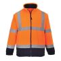 Hi-Vis Twee Kleuren Fleece orange/navy XS