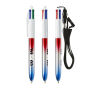 BIC® 4 Colours® Flags Collection + lanyard 4 C. Flags Collection BP LP Black/Red/Yellow_UP&RI white