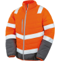 Zacht gewatteerd veiligheidsjack Fluorescent Orange / Grey S