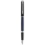 Waterman Hemisphere vulpen met kleurblokken en palladium afwerking (blauwe inkt) - Blauw/Zwart