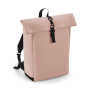 Rugzak met roll-top van mat polyurethaan Nude Pink One Size