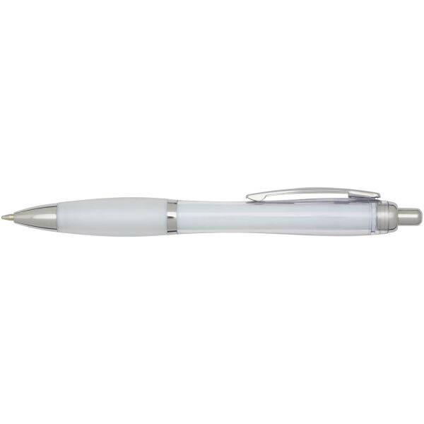 Nash RCS balpen van gerecycled plastic met gekleurde behuizing en grip (zwarte inkt) - Transparent Nash RCS balpen van gerecycled plastic met gekleurde behuizing en grip (zwarte inkt) - Transparent