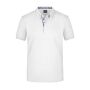 Men's Plain Polo white/navy-white S