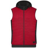 red melange/black